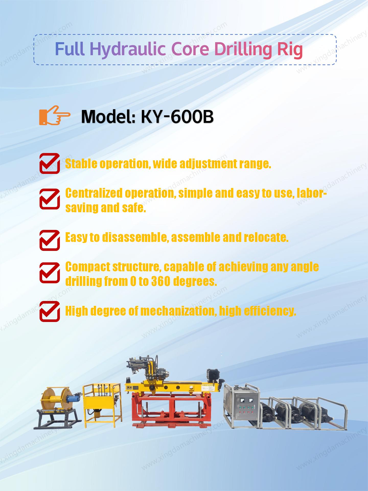 Полностью гидравлическая подземная буровая установка KY-1000