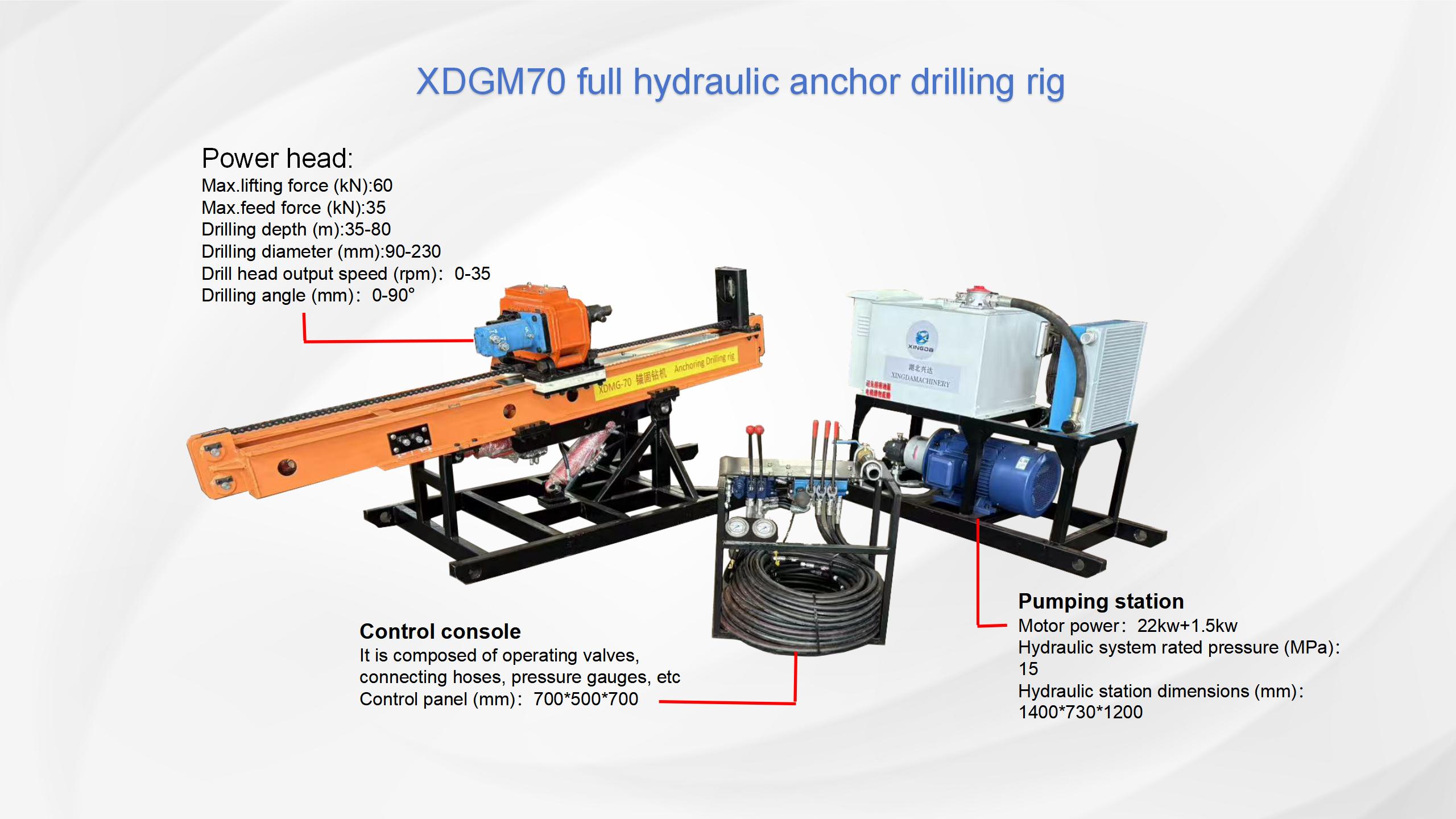 Инженерная буровая установка для крепления XDGM-70